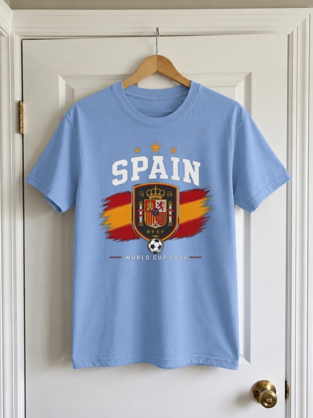Spain Soccer World Cup 2026 T-Shirt Size L Blue